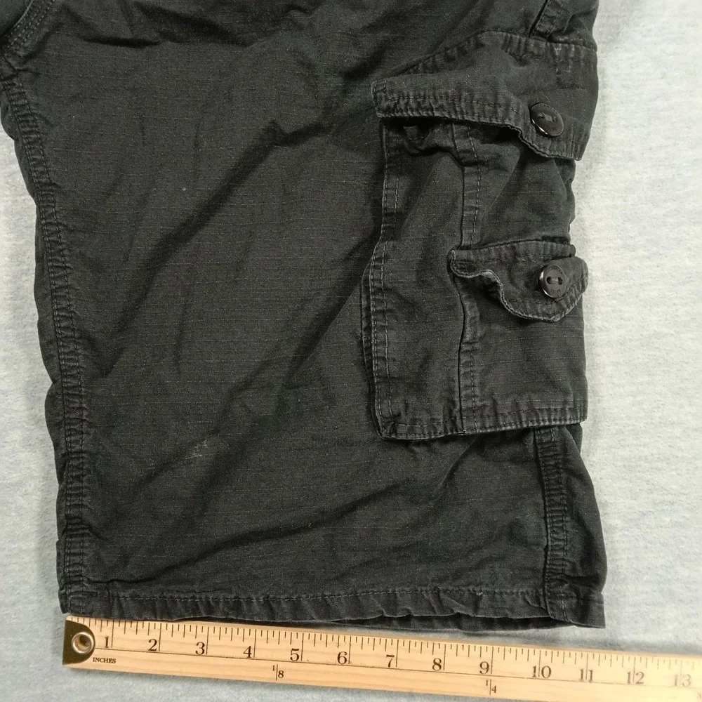 Rocawear Mens Black Cargo Shorts Size 34 Cotton Relaxed Fit Streetwear Y2K